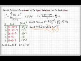 This statistics glossary includes definitions of all technical terms used on stat trek website. Sample Variance And Sample Standard Deviation Youtube