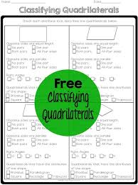 Free Quadrilaterals Printable For Teaching Geometry Teaching Geometry Third Grade Geometry Teaching Math