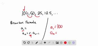 Solutions through recursive formulas usually come with lengthy calculations. Solved Write The Recursive Formula For Each Geome