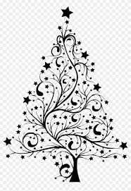 Black And White Christmas Tree Drawing Pin Oleh Enosart Com Di Black And White Clipart