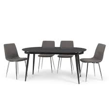 Black gloss dining table and 4 chairs. Extending Grey High Gloss Dining Set Table 4 Or 6 Fabric Dining Chairs The Furniture Mega Store