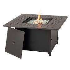Get the best of the web with zapmeta. 42 Heron Topaz Cast Aluminum Square Gas Fire Pit Table With Clear Glass Fire Beads Alfresco Home Target