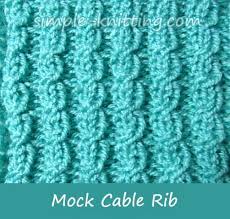 (thank goodness!) the row on which the stitches are crossed over each other is called the turning row. Mock Cable Stitch Knit A Pretty Cable Stitch Look