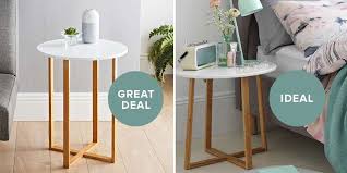 The rustic brown table top and gray industrial steel frame combine to create elegant and practical nesting tables, a style that's perfect for just about any room. Bag A Bargain B M Tables At 10 Each They Re Even Cheaper Than Ikea