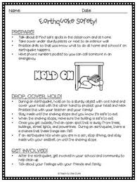 Free Earthquake Safety Poster And Activities Earthquake Safety Earthquakes For Kids Earthquake Safety Tips