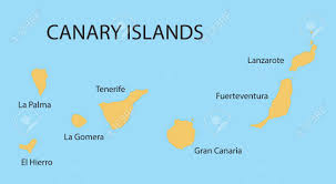 It is composed of seven main islands that serve as major tourist destinations, and also other smaller islands and islets. Yellow Map Of Canary Islands Royalty Free Cliparts Vectors And Stock Illustration Image 38748126