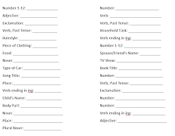 Print, fold, and amaze your friends with your new mystical powers. A Day In The Life Of A Mommy Mad Libs Style
