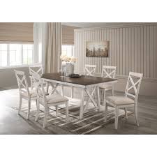 Dining room set 6 chairs pre used. New Classic Furniture Somerset D2959 10 6x20 Farmhouse 7 Piece Table And Chair Set With Upholstered Seats Del Sol Furniture Dining 7 Or More Piece Sets