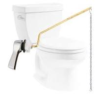 Hibbent Levier de chasse d'eau universel de rechange pour réservoir de  toilettes avec chaînes à rabat en acier inoxydable pour la plupart des ...