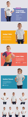 7 Kids T Shirt Mockups In Apparel Mockups On Yellow Images Creative Store