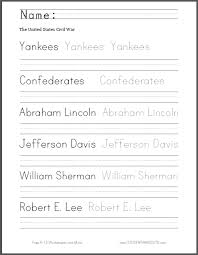 Civil War Spelling And Writing Worksheet Free To Print Pdf File For Lower Elementary Students Kids Handwriting Practice Spelling And Handwriting Civil War