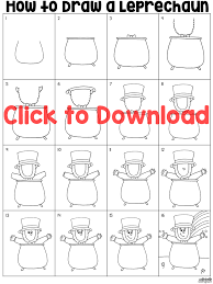 Leprechaun Directed Drawing For St Patrick S Day St Patricks Day Crafts For Kids St Patrick Day Activities Directed Drawing Kindergarten