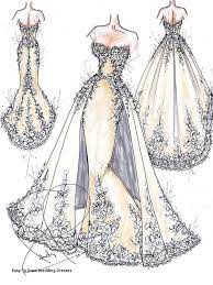 Easy Easy To Draw Wedding Dresses 356 Ilustrasi Model Pakaian Sketsa Model Pakaian Ide Kostum