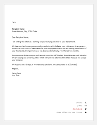 Warning letter can be written to warn an employee or a person regarding misconduct, poor performance, absenteeism or for late coming etc. Warning Letters For Various Unprofessional Behaviors Document Hub