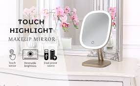 Due to popularity this item often. Amazon Com Impressions Touch Highlight Makeup Mirror With Led Light Vanity Mirror With Standing Base And Usb Cable Black