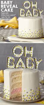 Ideias Cha Revelacao Baby Reveal Cakes Baby Shower Cakes Neutral Gender Reveal Cake