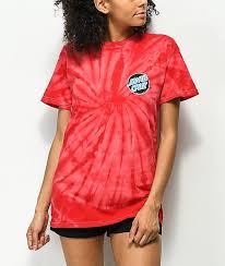 Santa Cruz Black And Blue Tie Dye Shirt Santa Cruz Other Dot Red Spider Dye T Shirt Zumiez Dye T Shirt Shirts Tie Dye T Shirts