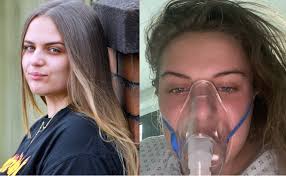 Nid yw'r feirws hwn yn jôc i bobl ifanc a dylai pawb sy'n gymwys gael eu  brechu” medd Maisy Evans