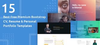 Download all 167 resume web templates unlimited times with a single envato elements subscription. 15 Best Free Premium Bootstrap Html5 Cv Portfolio Personal Resume Templates