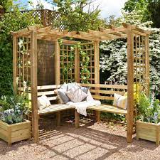 Forest Garden Sorrento Corner Arbour Seat Internet Gardener Arbour Seat Garden Seating Pergola Designs