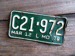 1979 Missouri License Plate Green White Show Me State C21 972 Mar 12 1979 Ebay In 2021 License Plate State License Plate Antique Plates