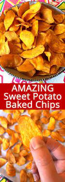 Baked Sweet Potato Chips Recipe Recipe Sweet Potato Chips Recipe Homemade Sweet Potato Chips Sweet Potato Chips Baked