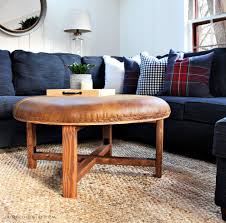 Diy How To Build A Leather Ottoman Diy Leather Ottoman Diy Ottoman Coffee Table Leather Ottoman