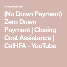 No Down Payment Zero Down Payment Closing Cost Assistance Calhfa Youtube Being A Landlord Mortgage Banker Home Loans