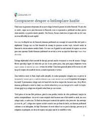 Unde este mai bine sa zbori vara? DescarcÄƒ Compunere Despre O Intamplare Hazlie