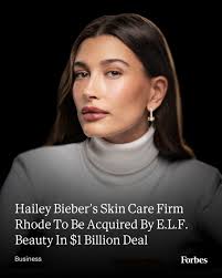 On Wednesday afternoon, publicly traded e.l.f. Beauty announced that it is  acquiring Hailey Bieber's skincare and makeup company Rhode in a deal that  is potentially worth $1 billion, marking one of the