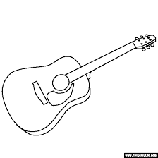 We found a picture of guitar to color. 100 Free Coloring Page Of A Guitar Color In This Picture Of A Guitar And Share It With Others Today Coloring Pages Music Coloring Free Coloring Pages