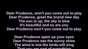 It is 19:35 minutes long. Beatles Dear Prudence Lyrics Video Dailymotion