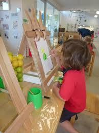 Table Top Easels At Early Life Foundations Centre In Australia I Would Love Some Tabletop Easels Montessori Art Preschool Art Kindergarten Art