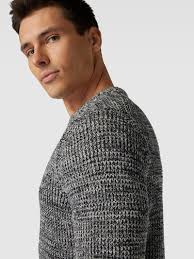 JOOP! Jeans Strickpullover mit Label-Detail Modell 'Marvin' (marine  melange) online kaufen