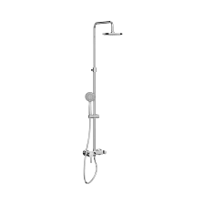 · standard shower head heights even though i mentioned that the standard shower height as 80 inches for people with average height, there is no code requirement for this. Single Lever Shower Wall Mounted Column With Diverter Height Adjustable 400 Mm Head Shower 200 Mm Hand Shower 130 Mm 4 Functions Shower Hose 1700 Mm M Chrome Shower Faucet Faucets Products Jika