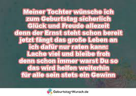 L Geburtstagswunsche Fur Die Tochter Von Den Eltern 2021 Neu