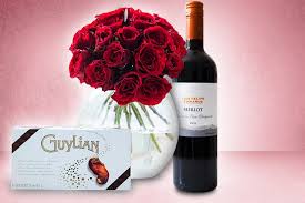 An arrangement of mixed red flowers visually represents the many unique flavors of. Debenhams Flowers Wine Chcolates Funeral Flowers Philippines