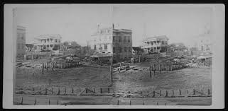 Beaufort S C 1862 Boat Landing Boat Landing With Houses In The Back Ground And African Americans Right 1862 Port Royal Beaufort Background