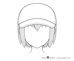 How To Draw Anime Hats Head Ware Animeoutline Cartoon different cap or hat icon set vector.