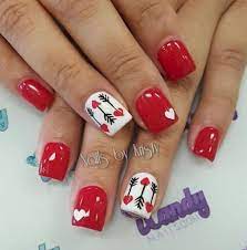 There is a valentine's day nail color idea for everyone, take a look, and find your favorite. 16 Ridiculously Cute Nail Designs To Wear This Valentine S Day Easy Diy Valentine S Nails Nail Designs Valentines Valentine S Day Nail Designs