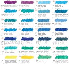 sennelier artists oil pastels singles colour chart