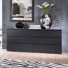 Tvilum 8 Drawer Double Dresser Black Matte Laguna 6 Drawer Double Dresser With Images Furniture Tvilum Bedroom Furnishings