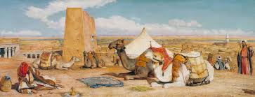 All the bazaar men by the nile, they got the money on a bet. Edfu Upper Egypt John Frederick Lewis 1860 Tate