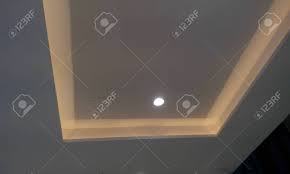 Maybe you would like to learn more about one of these? Emulsion White Color Painted Gypsum False Ceiling Interiors Or Decoration Work For Roof With Indirect Ceiling Lights For An Commercial Building Like Shopping Mall Stock Photo Picture And Royalty Free Image Image