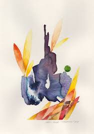 Green Dot And Yellow Leaves Painting In 2020 Leaf Art Abstract Expressionism Art Painting