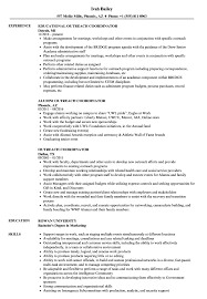 Outreach Coordinator Resume Samples Velvet Jobs
