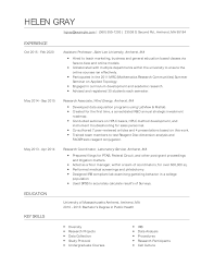 assistant professor resume examples and