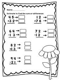 Spring Themed Double Digit Addition And Subtraction With Estimation Addition And Subtraction Subtraction Double Digit Addition