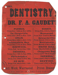 1883 Frederic Gaudett Adirondacks Traveling Dentist Poster Ny Dentist Dentistry Dentist Advertising
