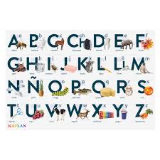 A, b, c, d, e, f, g, h, i, j, k, l, m, n, ñ, o, p, q, r, s, t, u, v, w, x, y, z. Alphabet El Alfabeto Spanish Floor Puzzle 24 Pieces